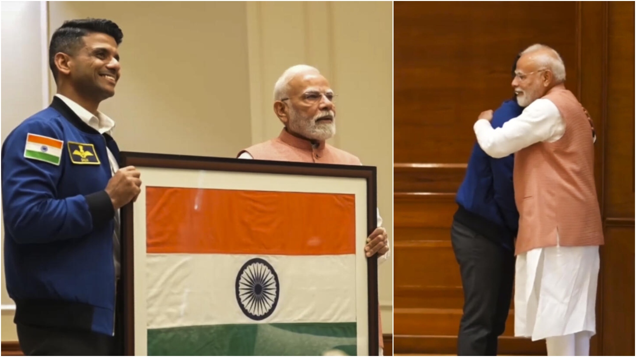 Shubhanshu Shukla meets PM Modi, gifts him Axiom-4 mission patch