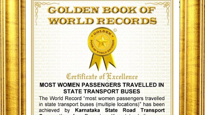 Shakti scheme enters Golden Book of World Records