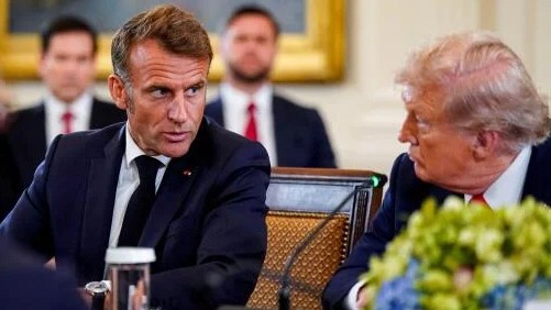 Emmanuel Macron says he and Donald Trump discussed Russia and Middle East concerns over phone call