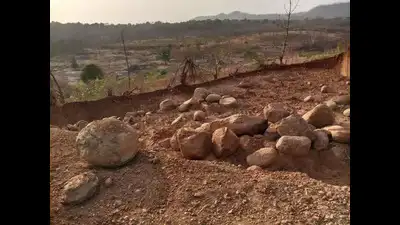Karjat river bank mining.