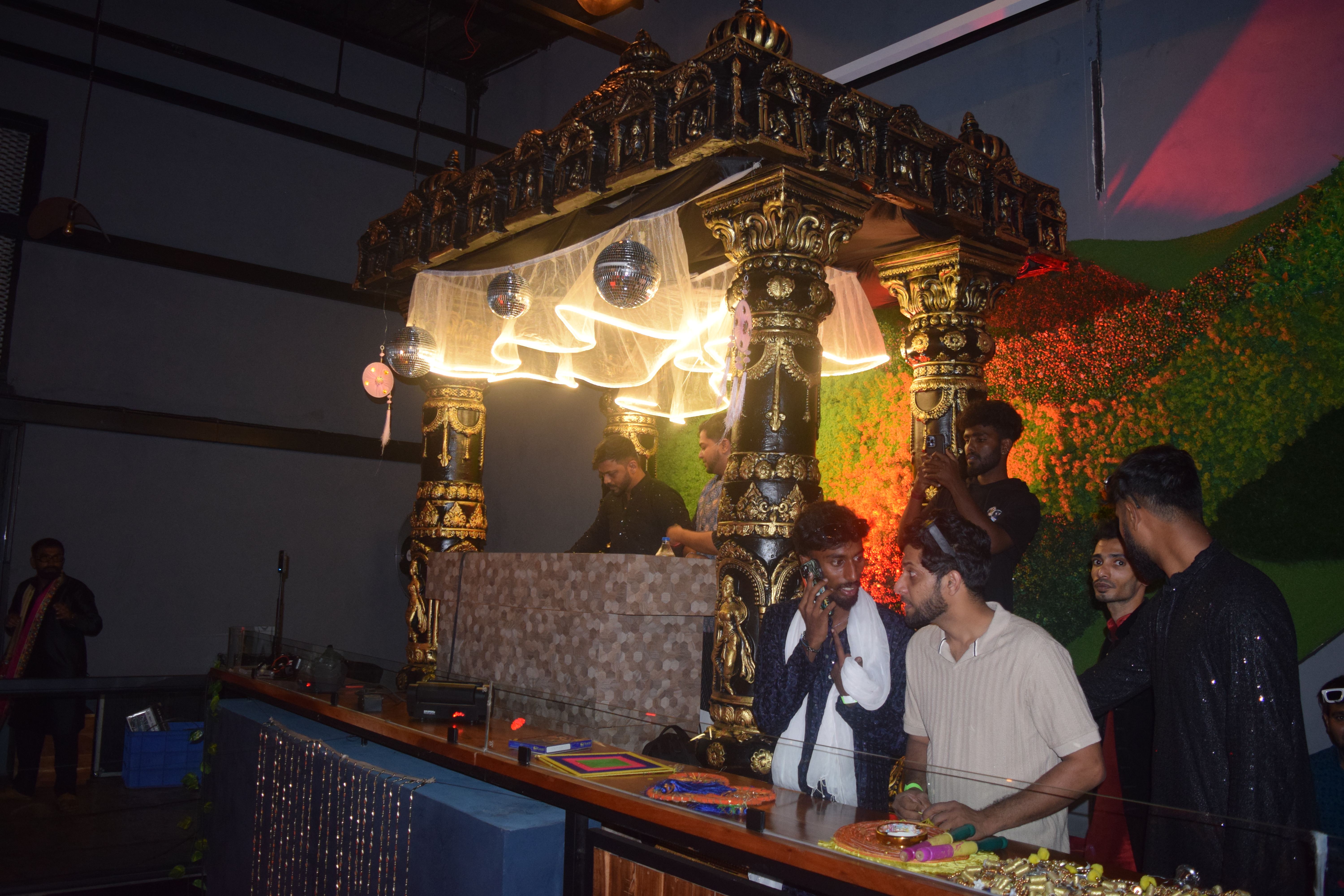 ‘A big fat (fake) wedding’ party hosted by Thanush S Gowda Ibrahim Jidda and Arjun Nag at SOKO House of Commons at Mysuru.
