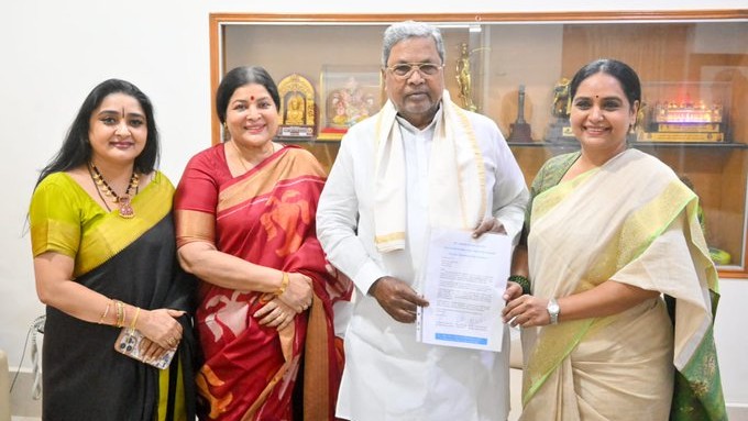 Actors urge Siddaramaiah to confer Karnataka Ratna on Vishnuvardhan and B Saroja Devi