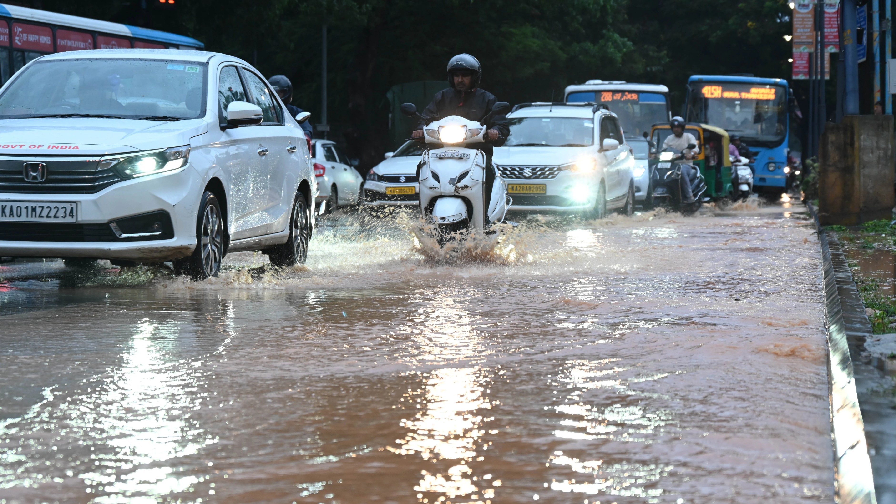 Citizens battle rain chaos as Bengaluru sees flyovers, flooded underpasses 