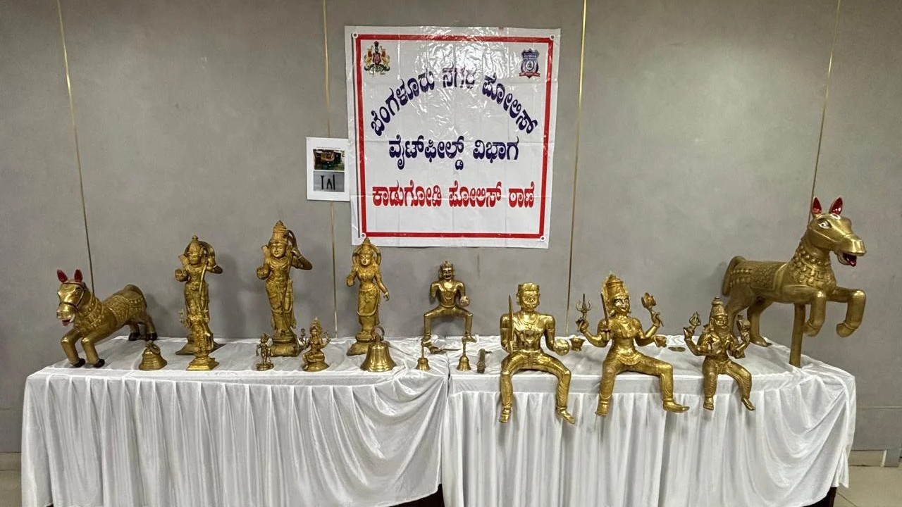 Bengaluru cops arrest trio for temple thefts, recover 22 idols