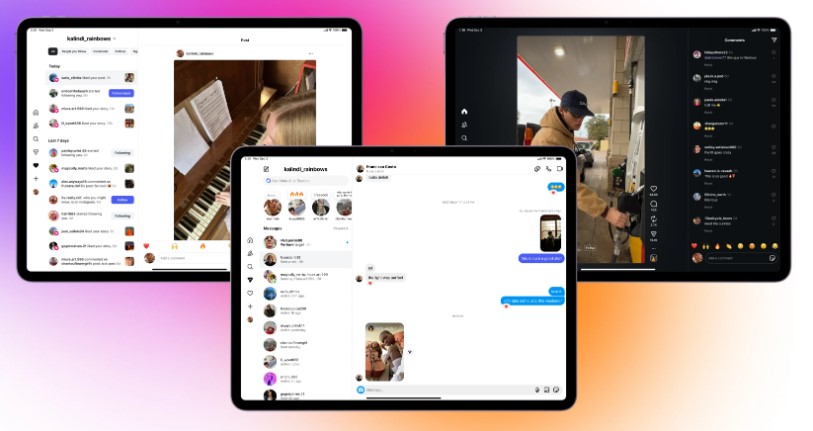 Instagram app for iPad.