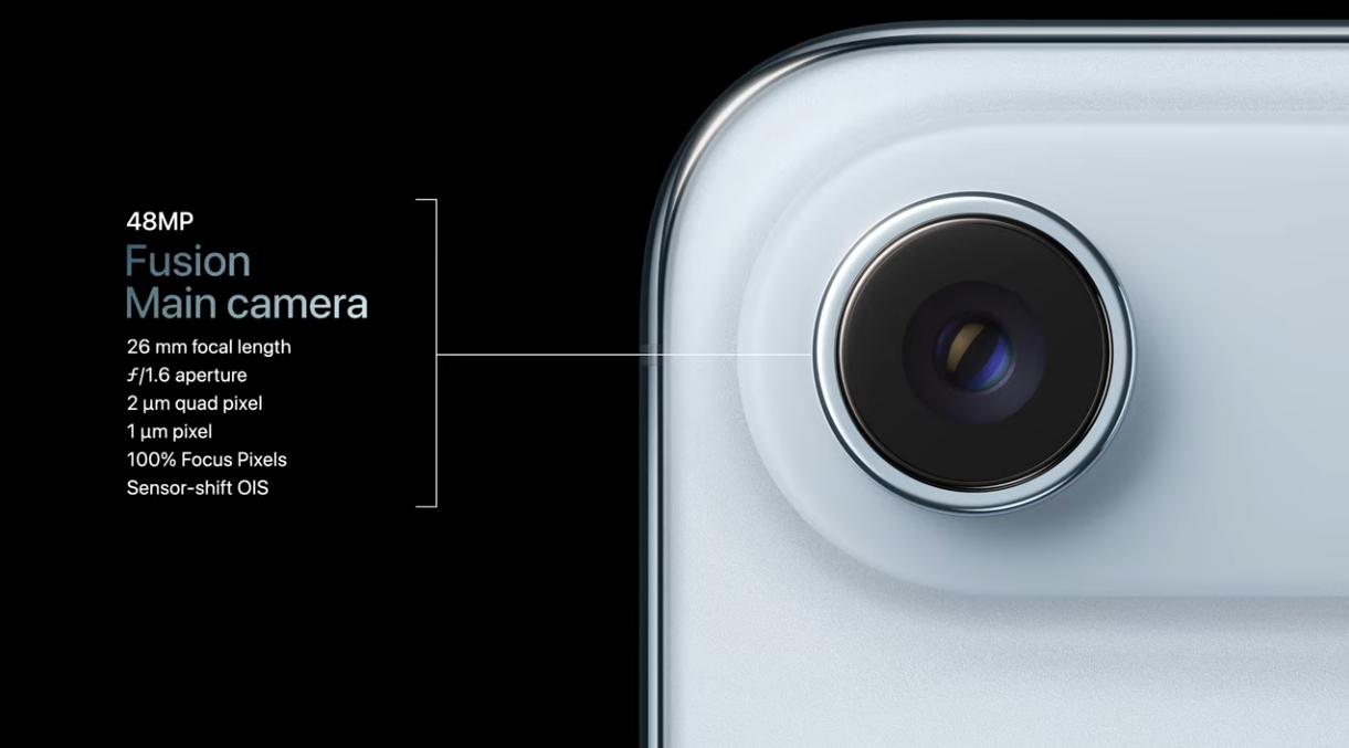 The iPhone 17 Air's camera.