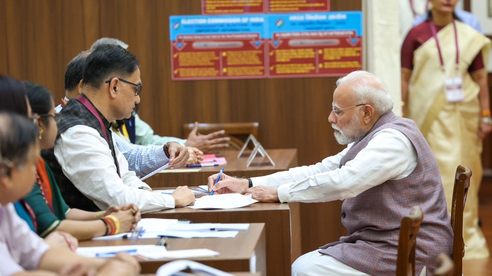Voting begins for vice presidential election; PM Narendra Modi first to cast vote