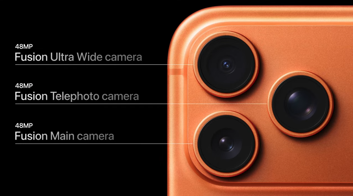 The new iPhone 17 Pro series camera details.