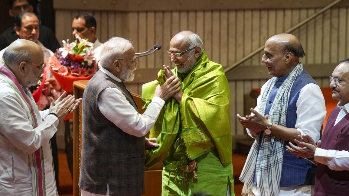 NDA’s CP Radhakrishnan trounces Sudershan Reddy 452-300 in Vice President polls that saw cross-voting