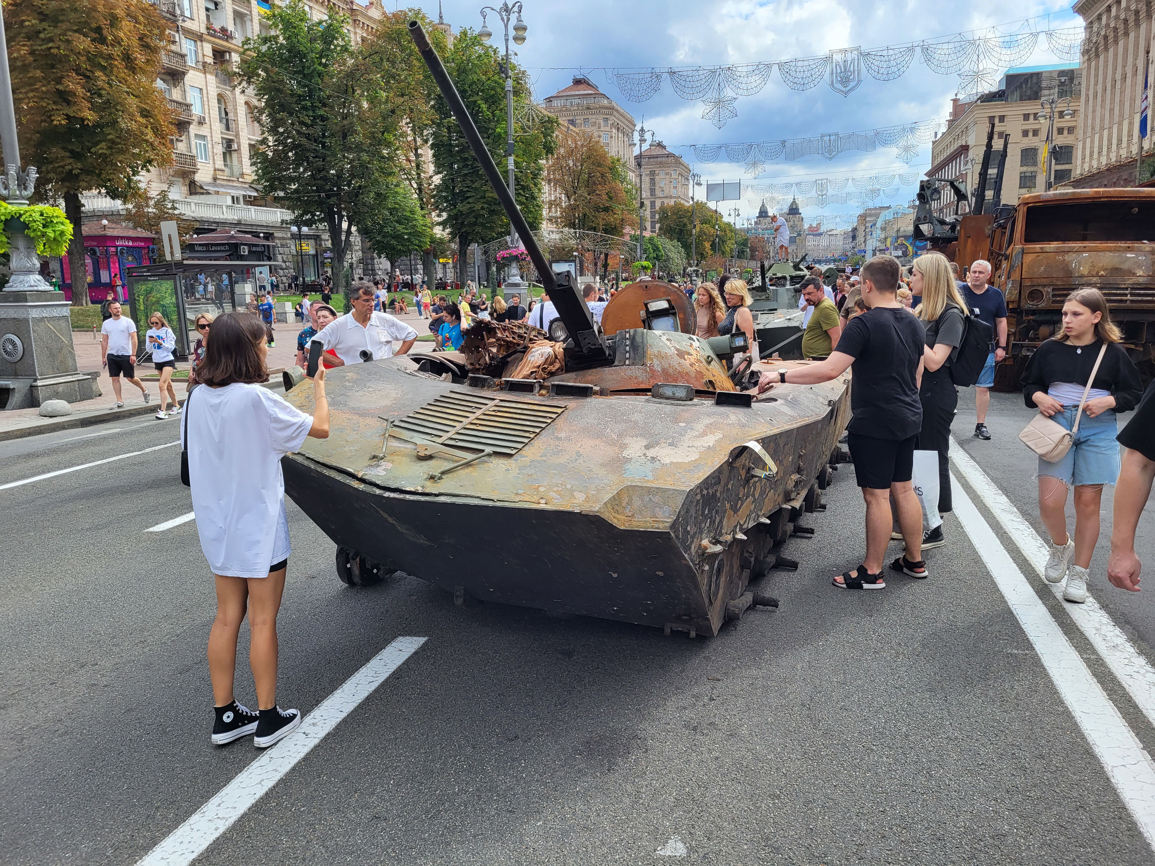 The streets of Kyiv after war broke out. 