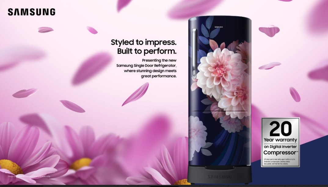 Samsung single-door refrigerator.