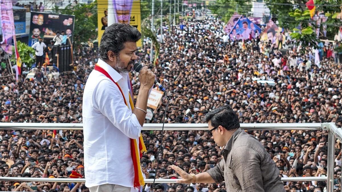 Despite audio glitch, Vijay tears into DMK in his maiden election campaign 