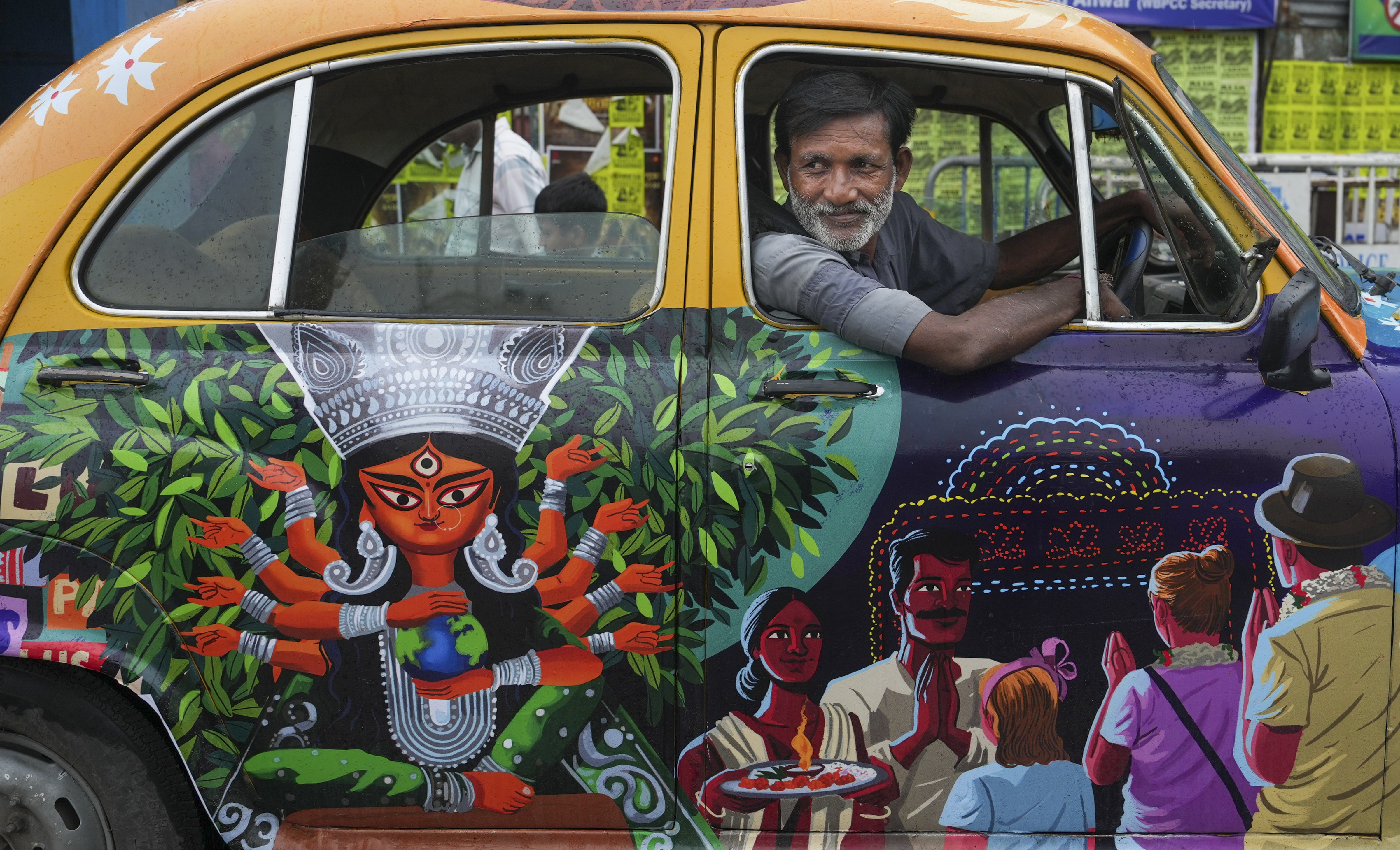 Durga Puja festivities in Kolkata