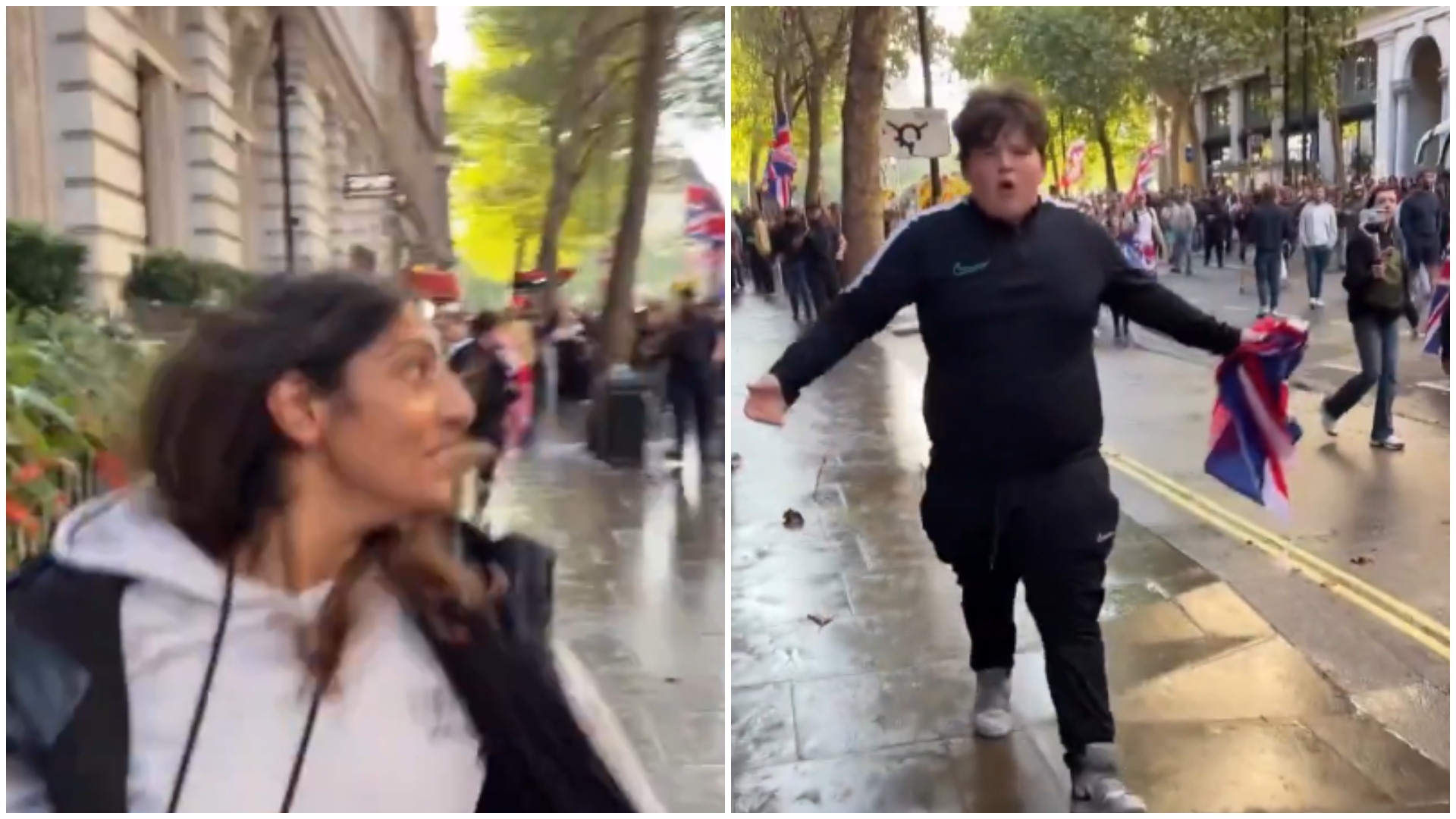 'I was born in this country': Brown woman chased at Tommy Robinson backed anti-immigration rally in UK
