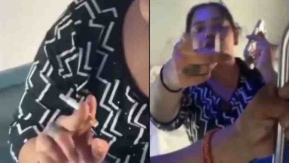 'Tumhare paiso ka nahi phukri': Woman smokes cigarette inside train, argues with co-passengers; railways respond to viral video