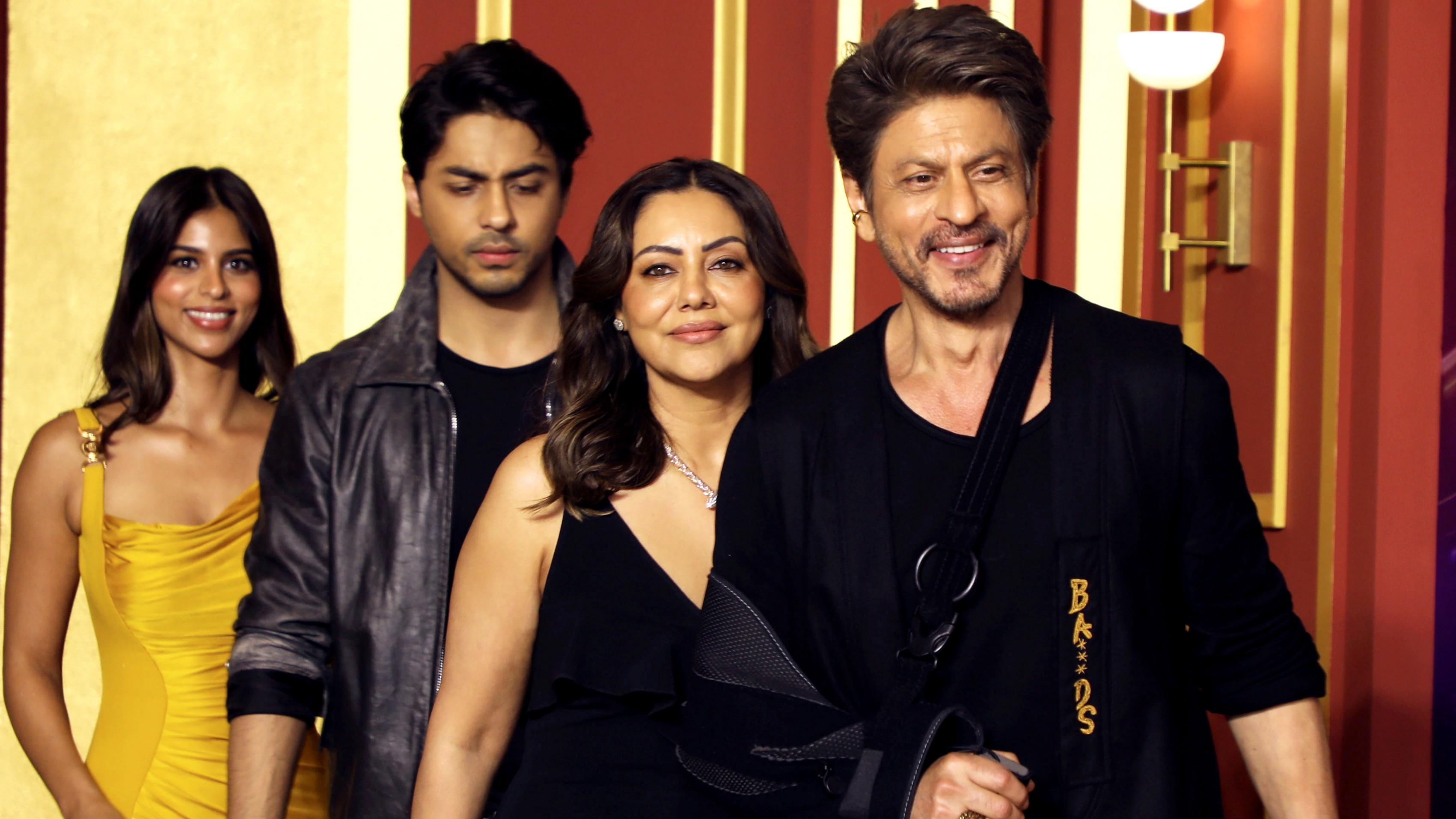SRK, along with his family, made a special appearance at the screening of his son Aryan Khan's directorial debut, The Ba***ds of Bollywood.