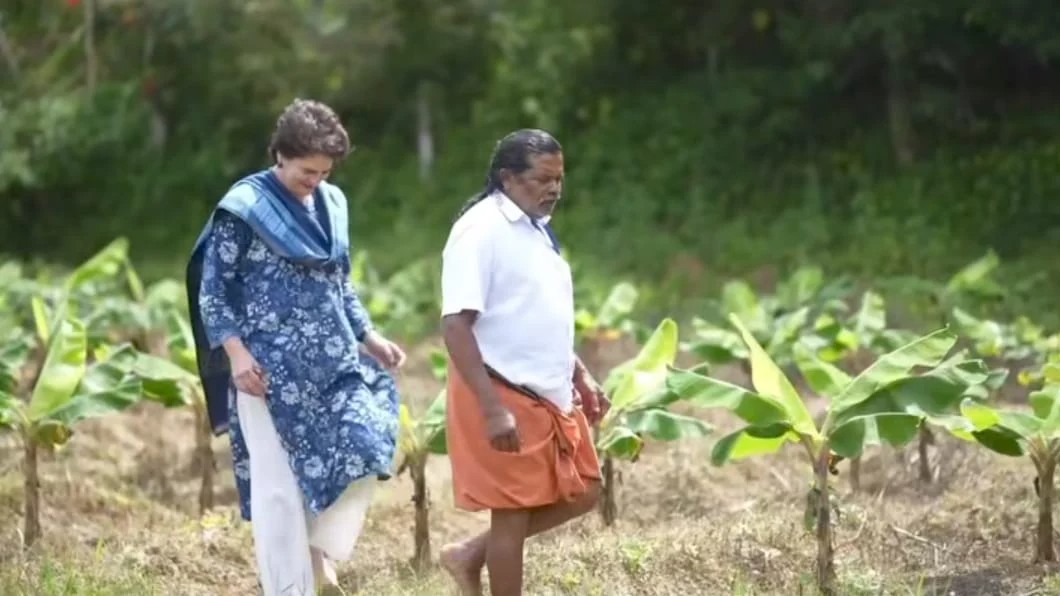 Priyanka Gandhi treks to tribal hamlet in Kerala, hears community's grievances