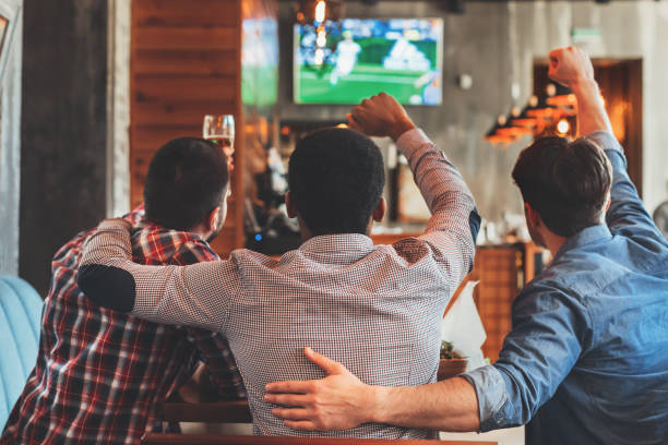 Match screening at the bar.