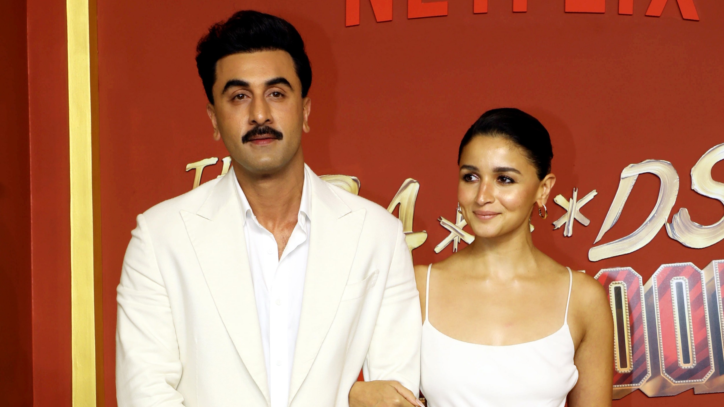 Ranbir Kapoor and Alia Bhatt turned heads in coordinated white outfits at the screening of The Ba***ds of Bollywood.