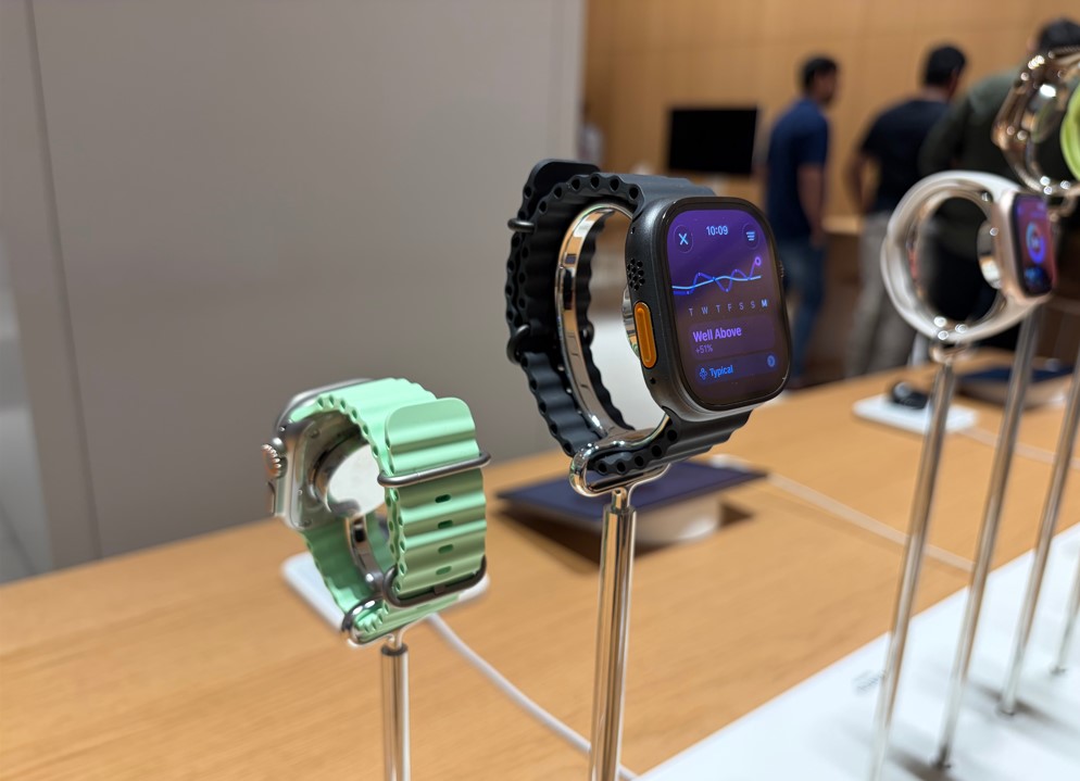Apple Watch Ultra 3 displayed at Apple Hebbal Store.