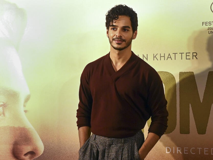 Bollywood actor Ishaan Khatter poses for a picture during a press conference for his upcoming film Homebound, in Mumbai.