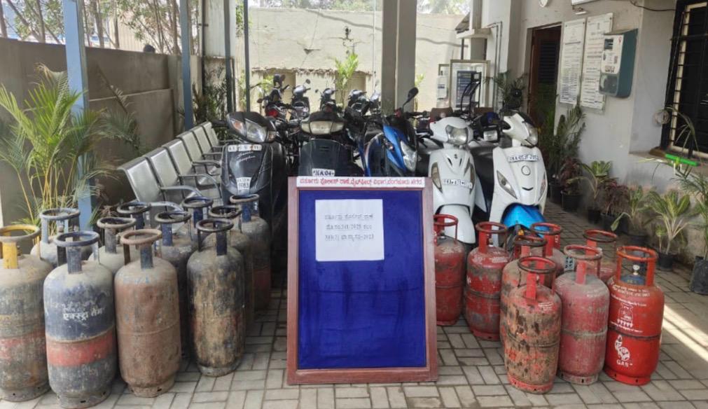 Bengaluru: Man held for two-wheeler, gas cylinder thefts; police recover goods worth Rs 8.5 lakh 