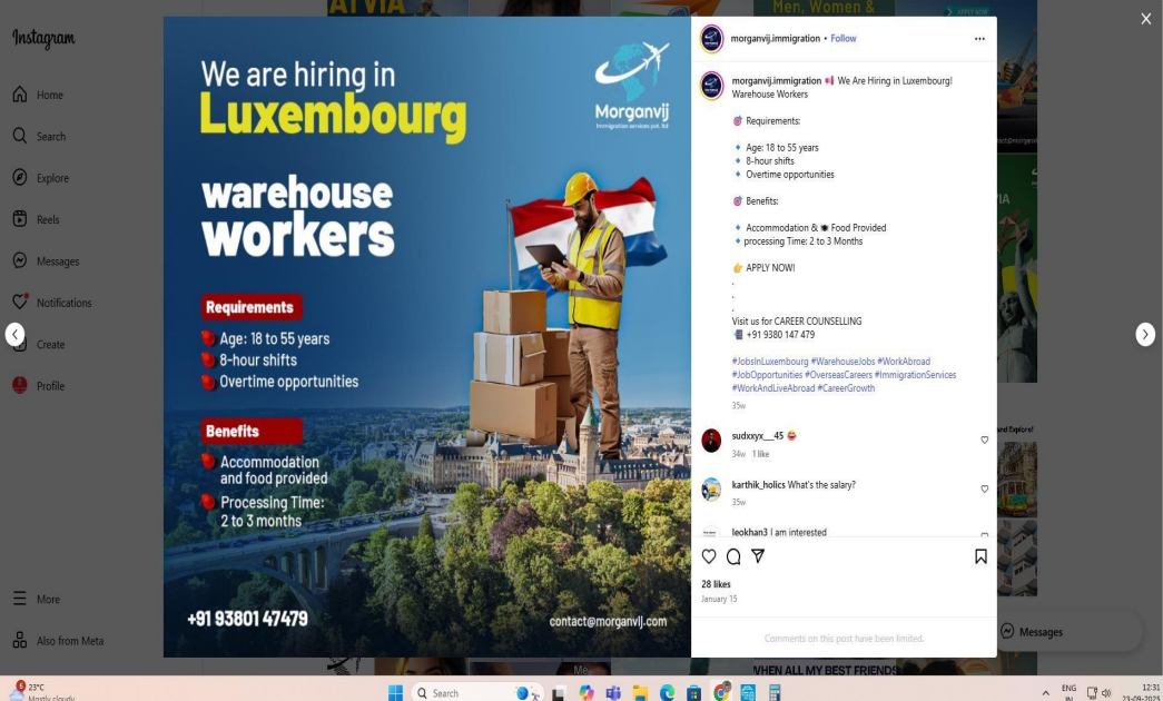 HSR Layout-based Morganvij Immigration Services Pvt Ltd was found to be engaged in illegal overseas recruitment activities operating on the pretext of arranging overseas employment in countries such as the UAE New Zealand the Netherlands and Luxembourg. 