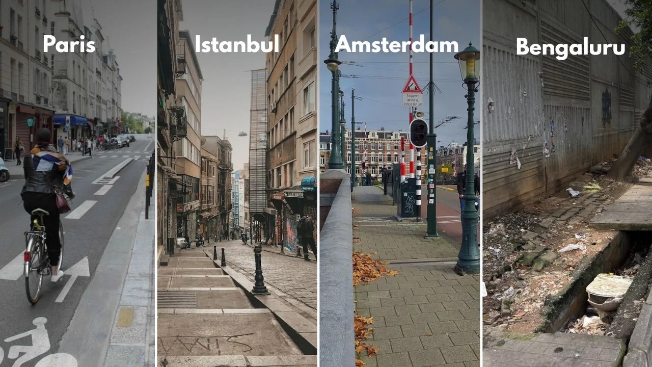 Bengaluru footpaths vs Paris, Istanbul: Viral X post fuels debate online