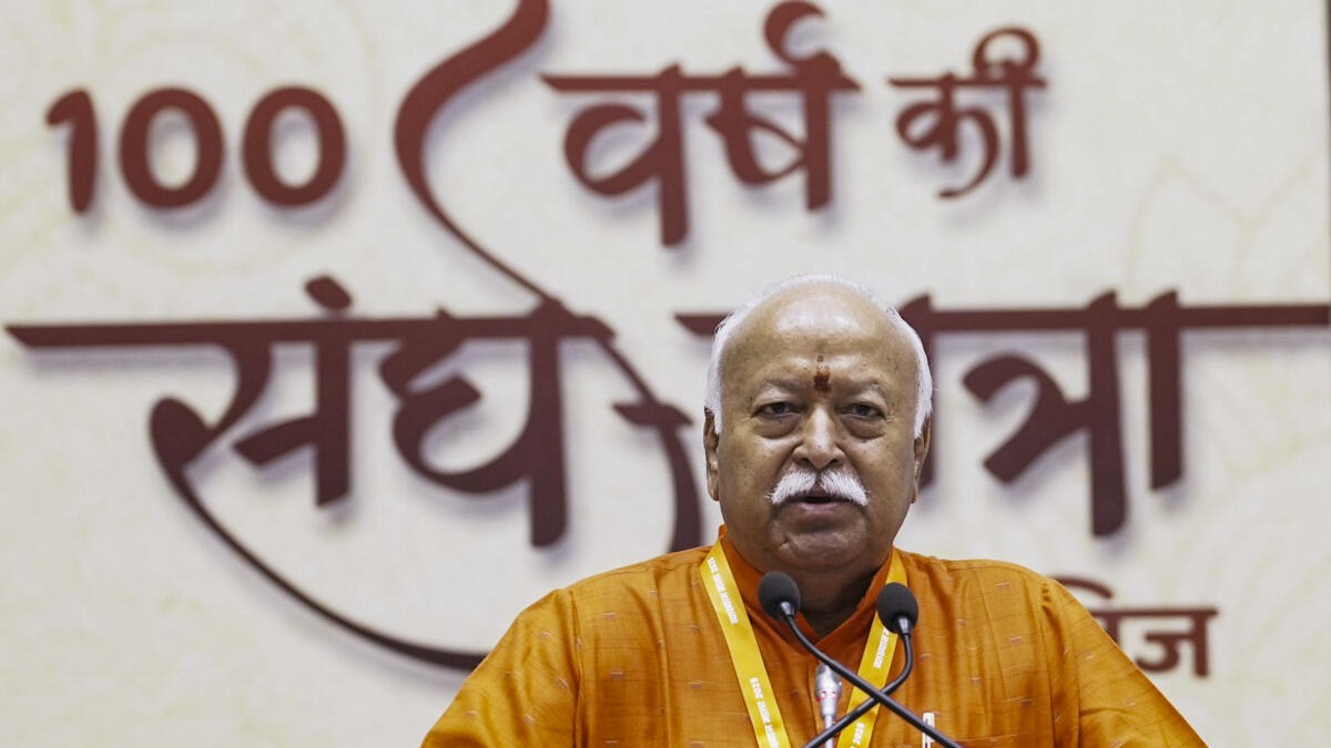 'Sangh prarthana is a prayer to Bharat Mata', says Mohan Bhagwat as RSS marks 100 years