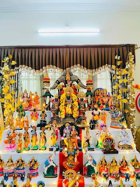 Dasara dolls show of N Niharika of Kuvempunagar in Mysuru. 