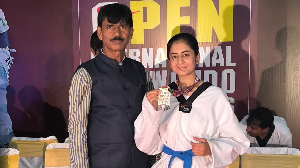 MIT-WPU student Kruti Dave triumphs at the 1st Asian International Taekwondo Competition