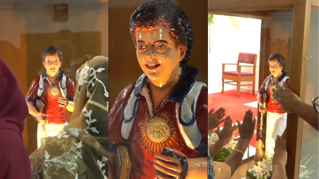 Viral video: 'Millenial Saint' Carlo Acutis statue in Kerala wears t-shirt and pant like a schoolboy