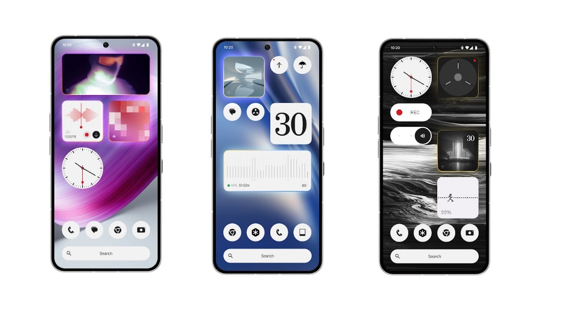 Sample Essential apps for Nothing phones.