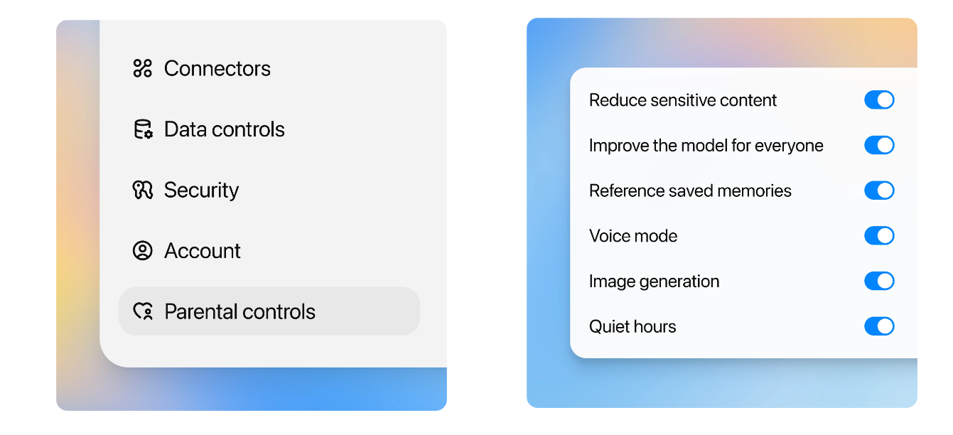 ChatGPT parental control feature.