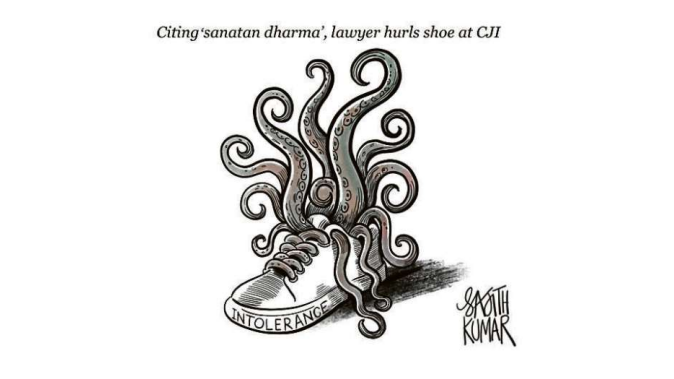DH Toon | Shoe hurled at CJI
