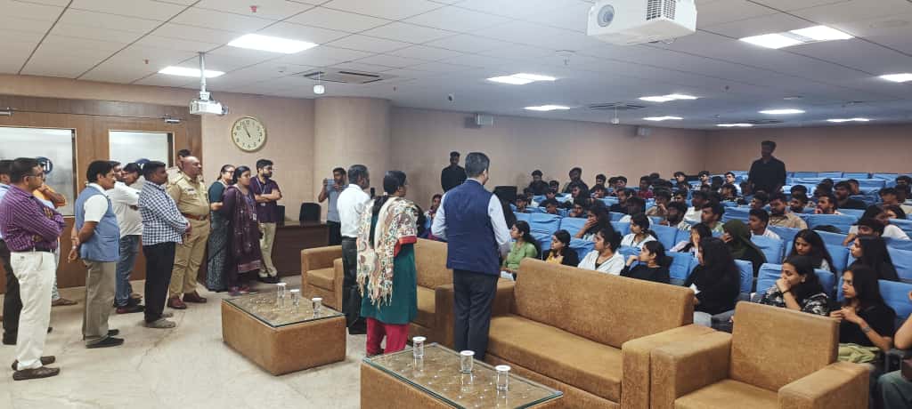 Students protest at a well-known private college in Bengaluru on Thursday. 
