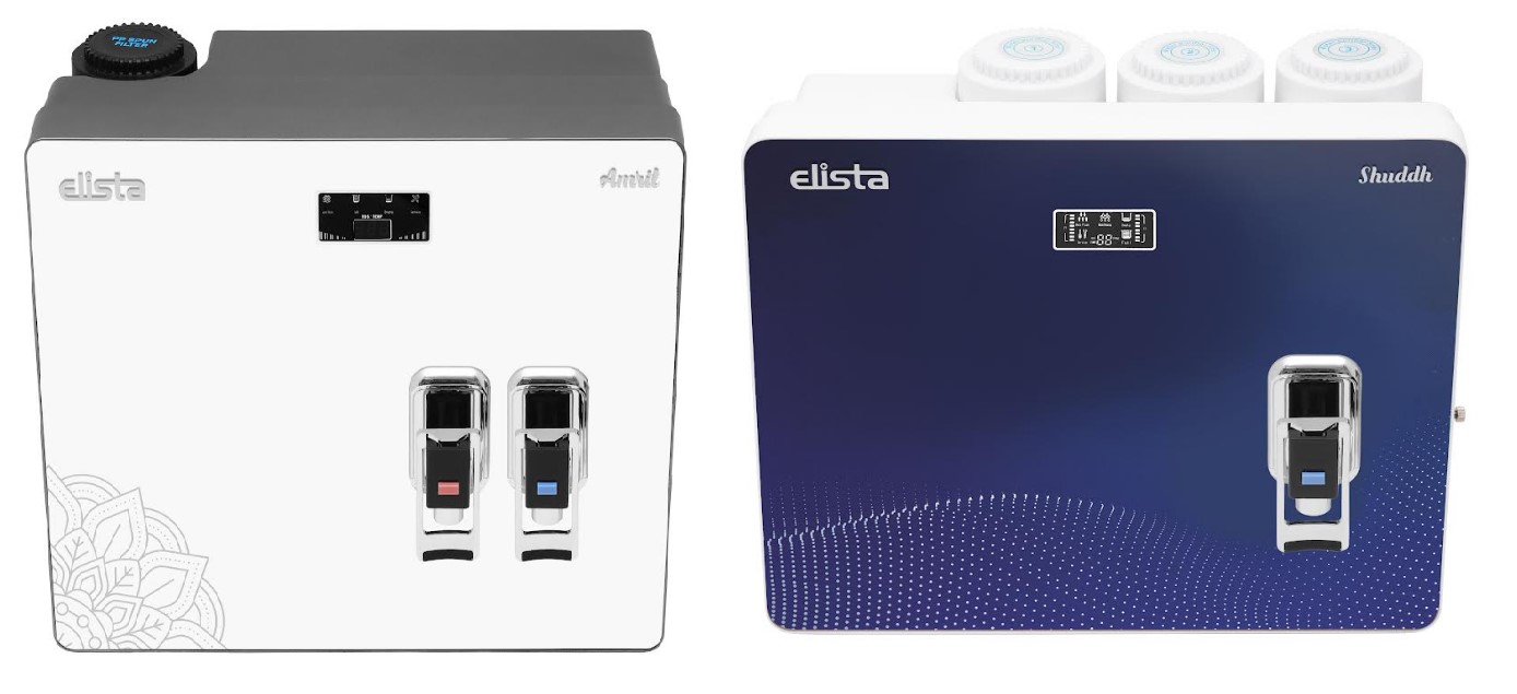 Elista Amrit (left) and Shudh (right) series alkaline water purifiers.