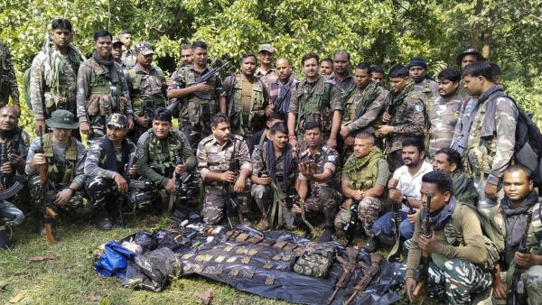 77 Naxals including 42 women cadres lay down arms in Chhattisgarh