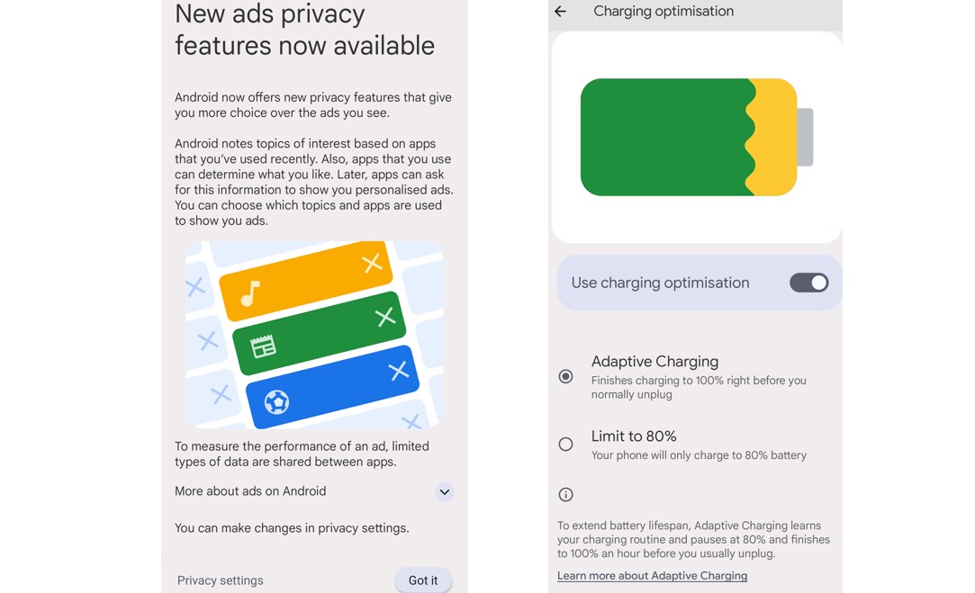 Google Pixel 10 Pro Fold supports Battery Charging optimisation feature.