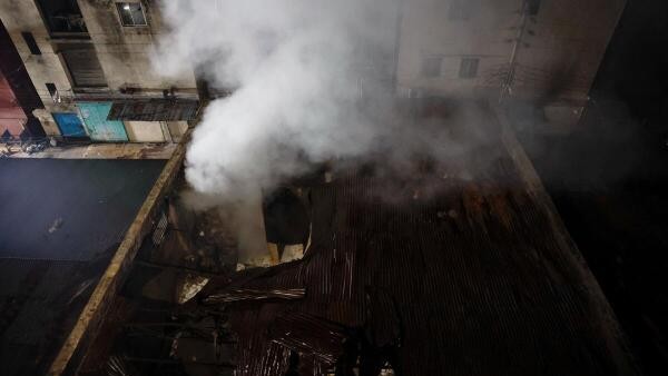 Smoke continues to billow from charred chemical godown day after Bangladesh fire tragedy claims 16 lives