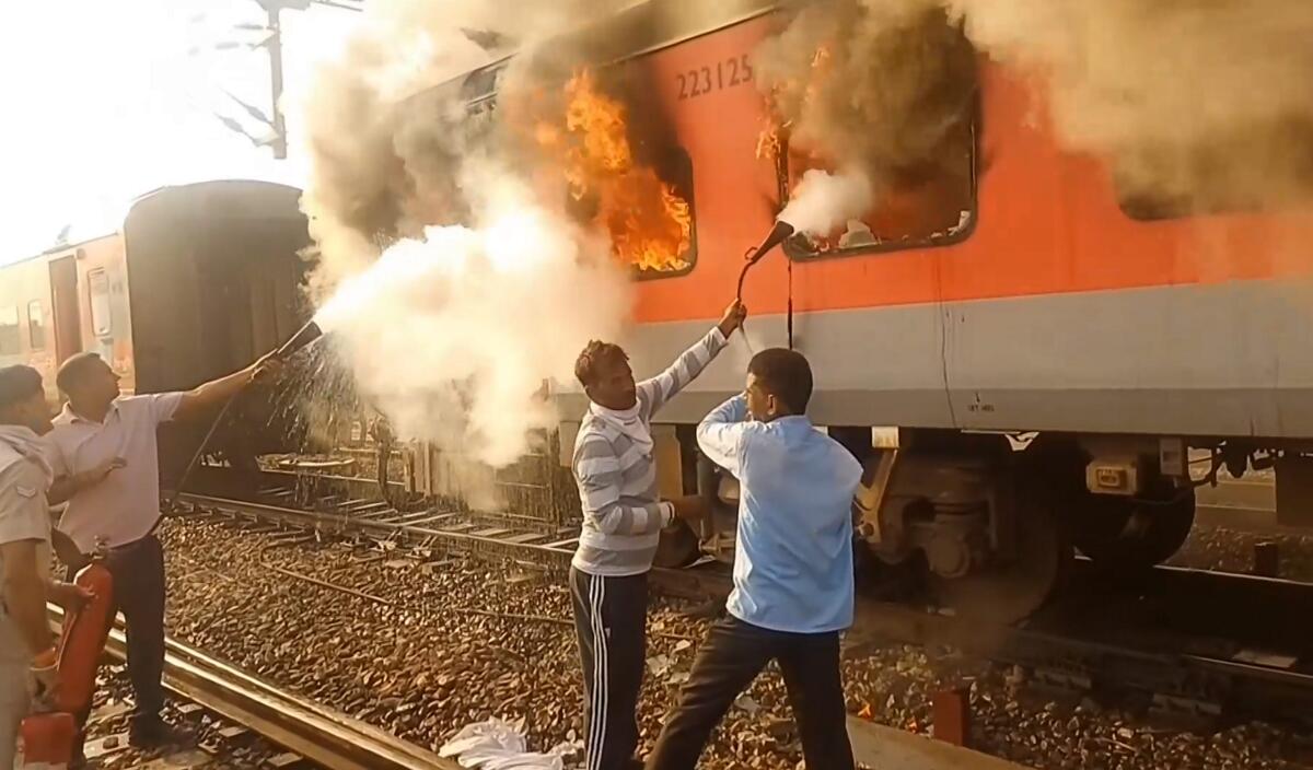 Coach of Amritsar-Saharsa Garib Rath Express catches fire in Punjab, no casualty