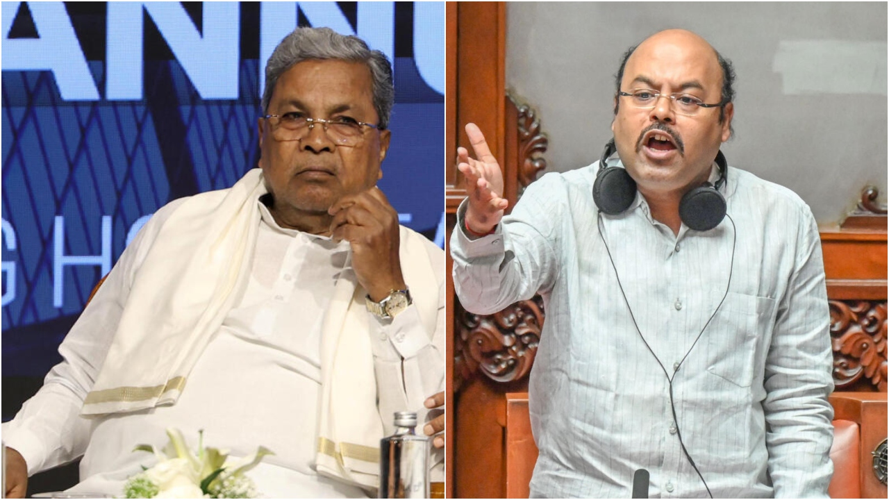 Karnataka CM Siddaramaiah(L), his son and MLC Yathindra Siddaramaiah. 