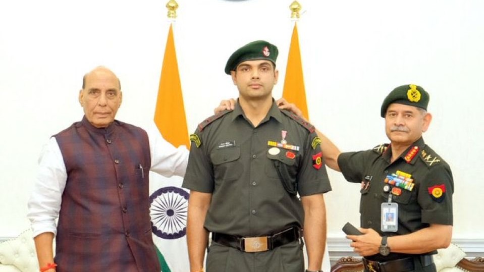 Watch: Olympic hero Neeraj Chopra honoured with Lieutenant Colonel rank 