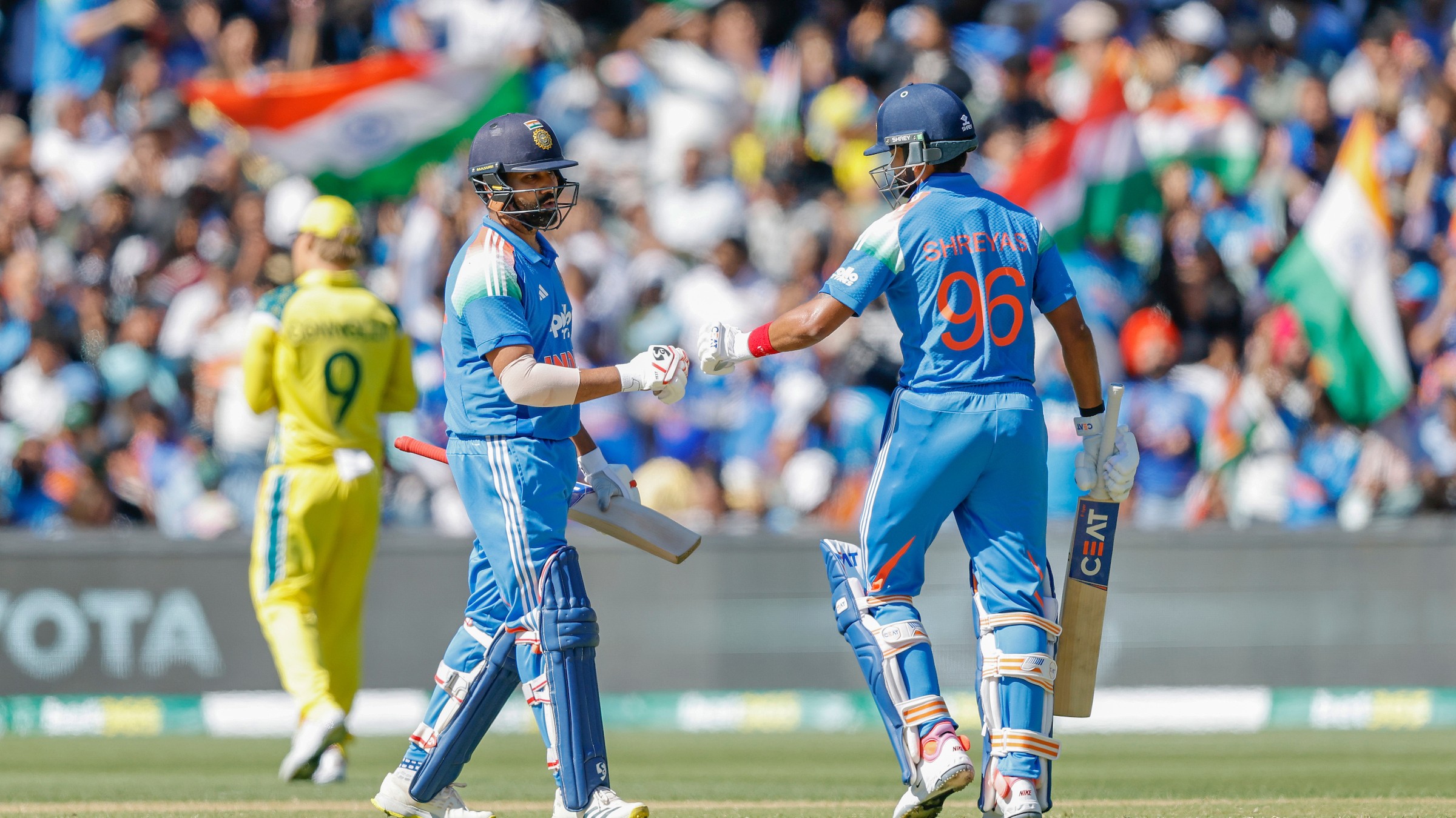 India vs Australia: Rohit Sharma, Shreyas Iyer help visitors post 264/9