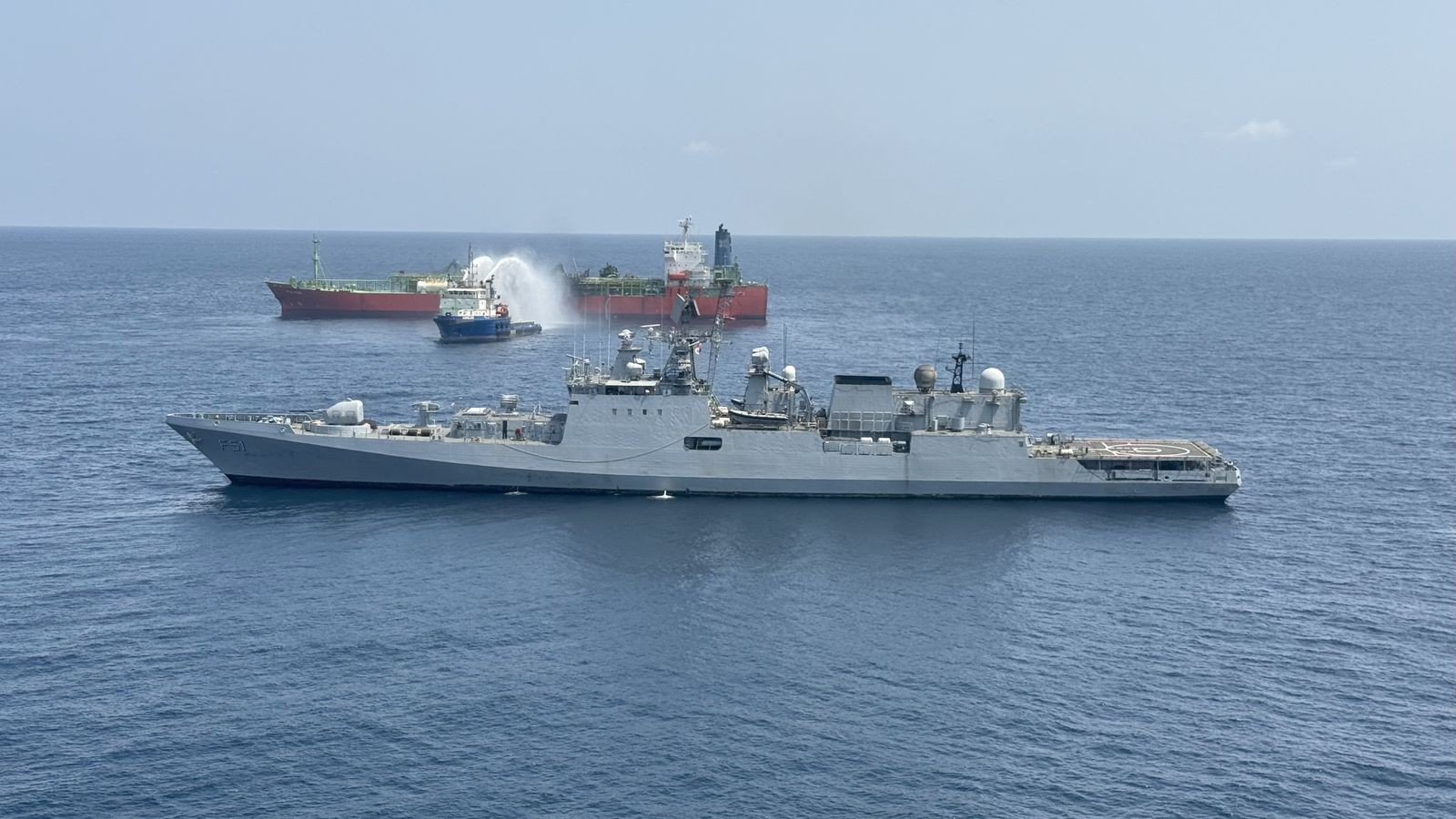 India's INS Trikand carries out fire rescue operation off Djibouti coast