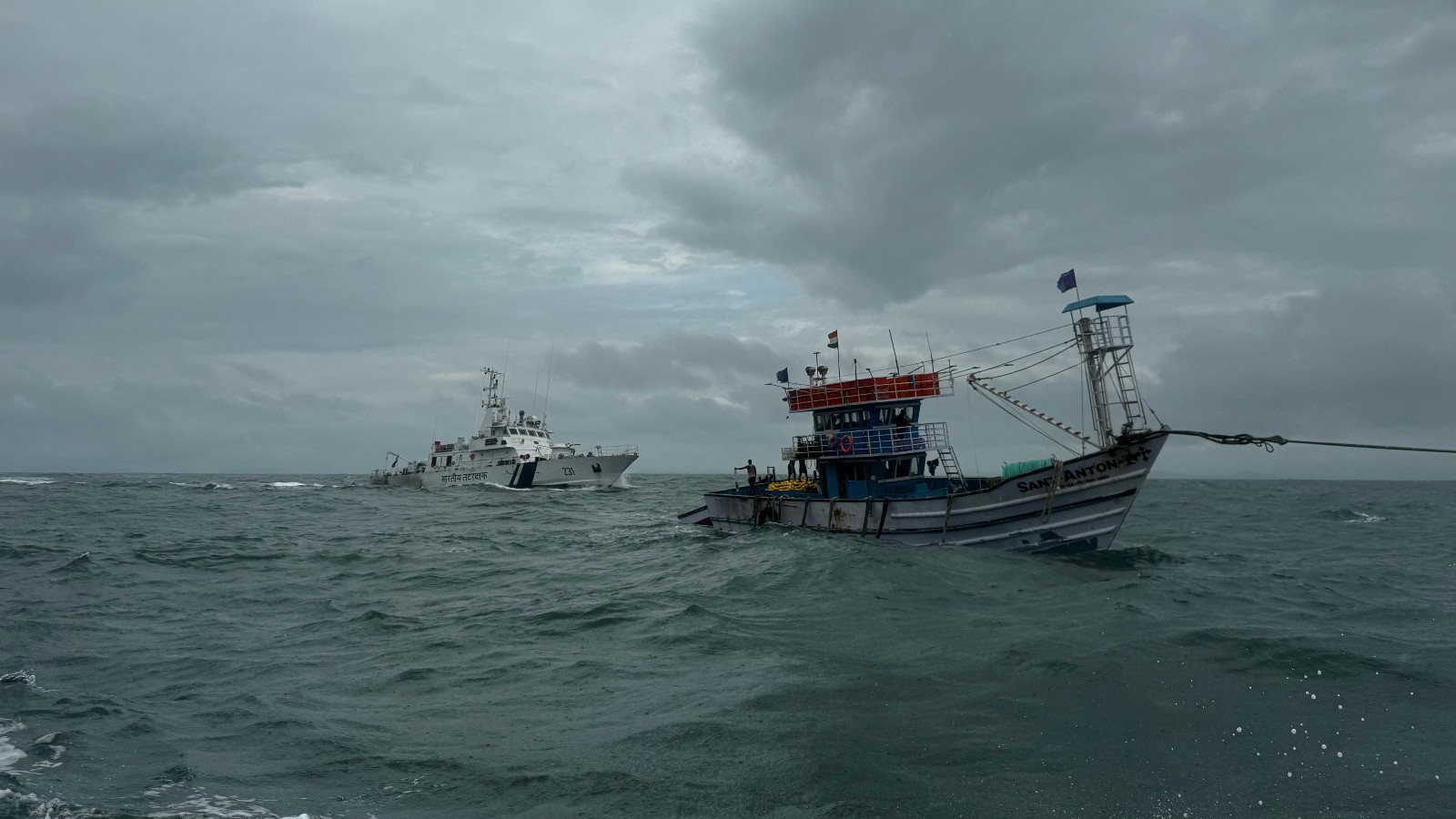 Mangaluru: Indian Coast Guard rescues 31 fishermen from fishing boat which went adrift for 11 days