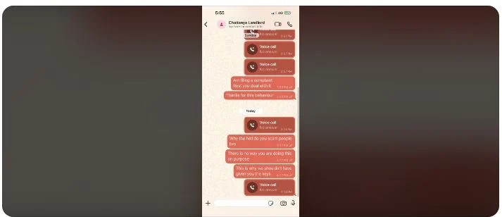 Redditor posted the screenshot of his chat with his landlord.