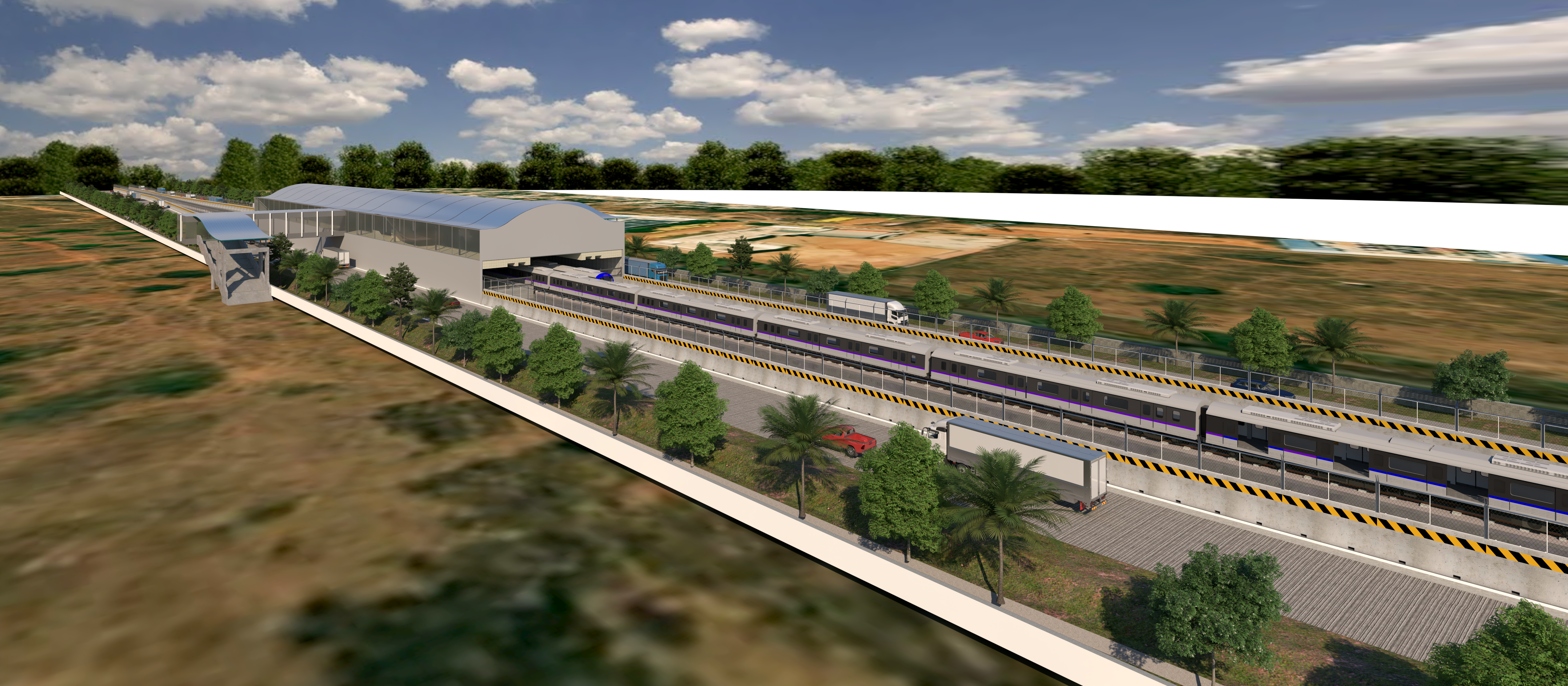 An artist's impression of a Metro station on the NICE Peripheral Ring Road