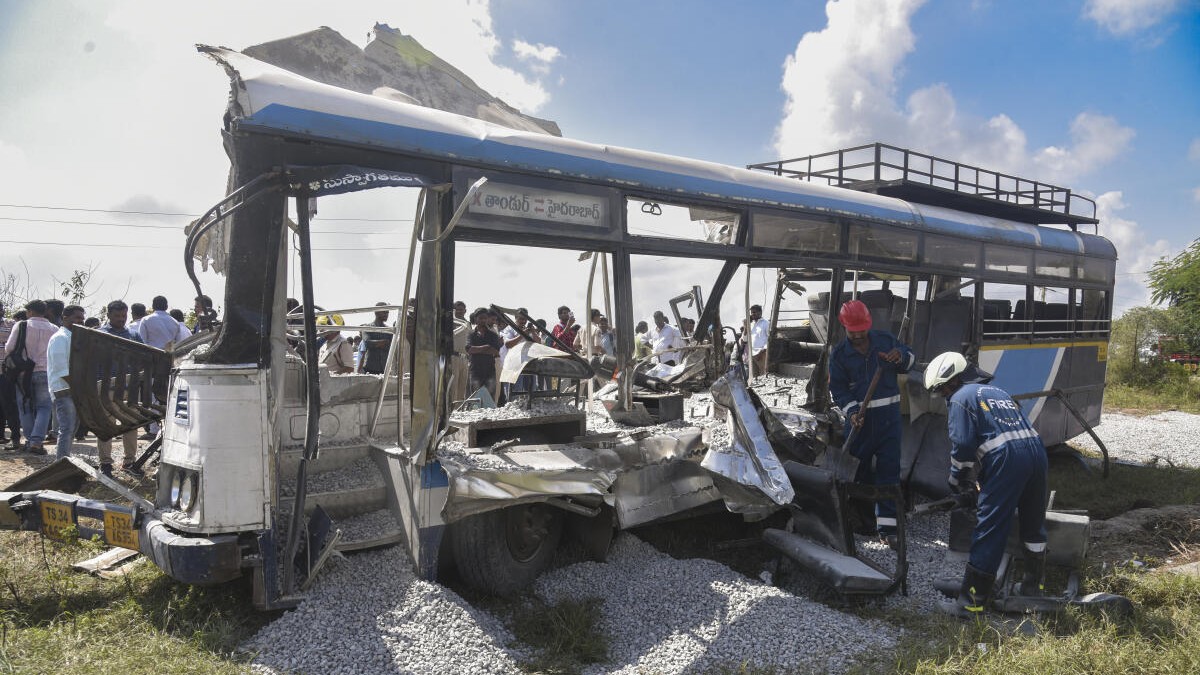 Telangana bus accident: Conductor side passengers survived, driver side killed, recalls survivor