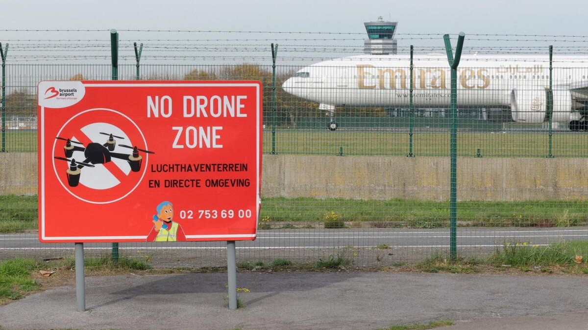 Brussels airport temporarily halted operations due to drone sighting